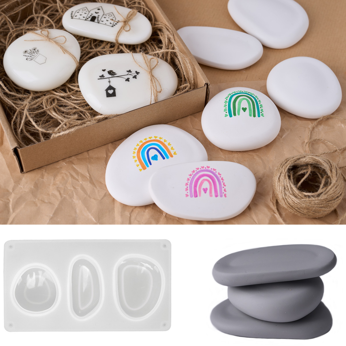 Soap Making Business - 3D Creative Stone Silicone Candle Mold