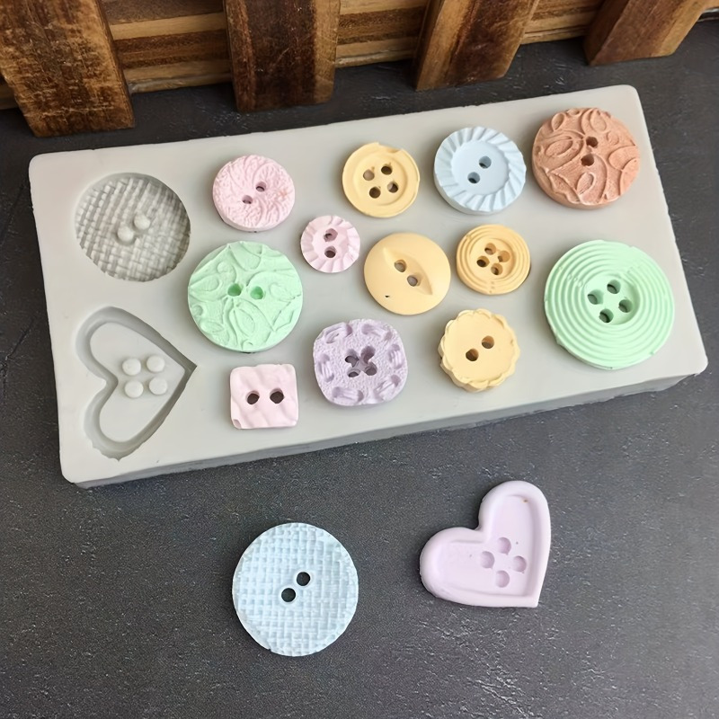 Soap Making Organic - Buttons Shape Silicone Mold Silicone Mold