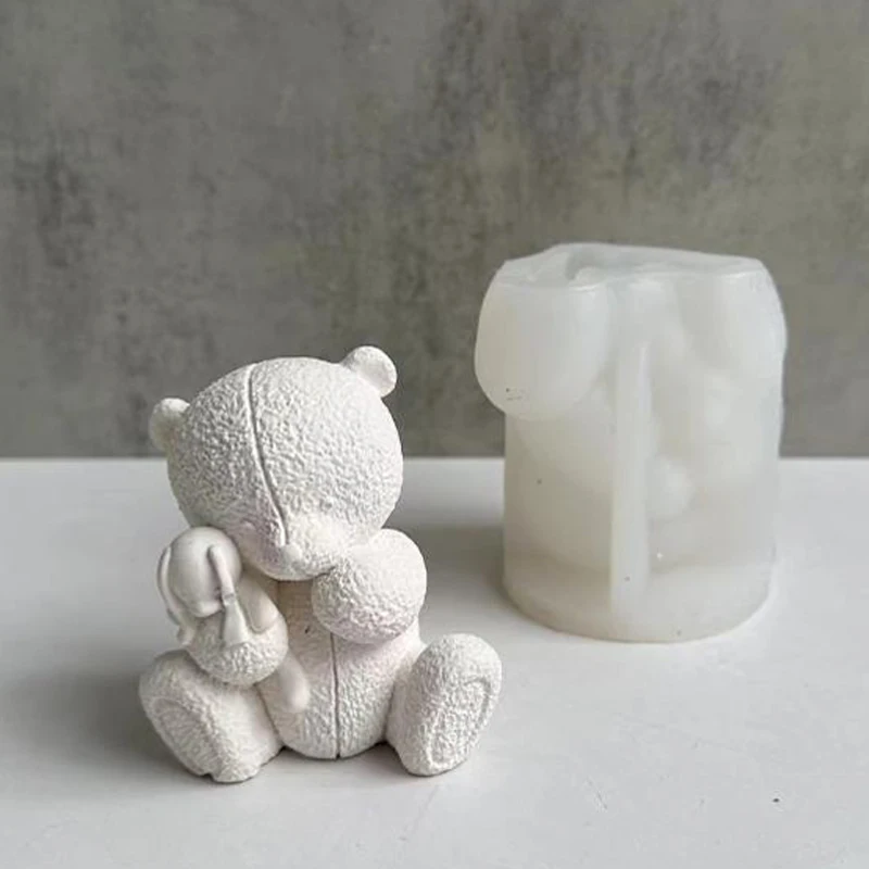 Soap Making Business - Woven Bear Candle Silicone Mold 3D