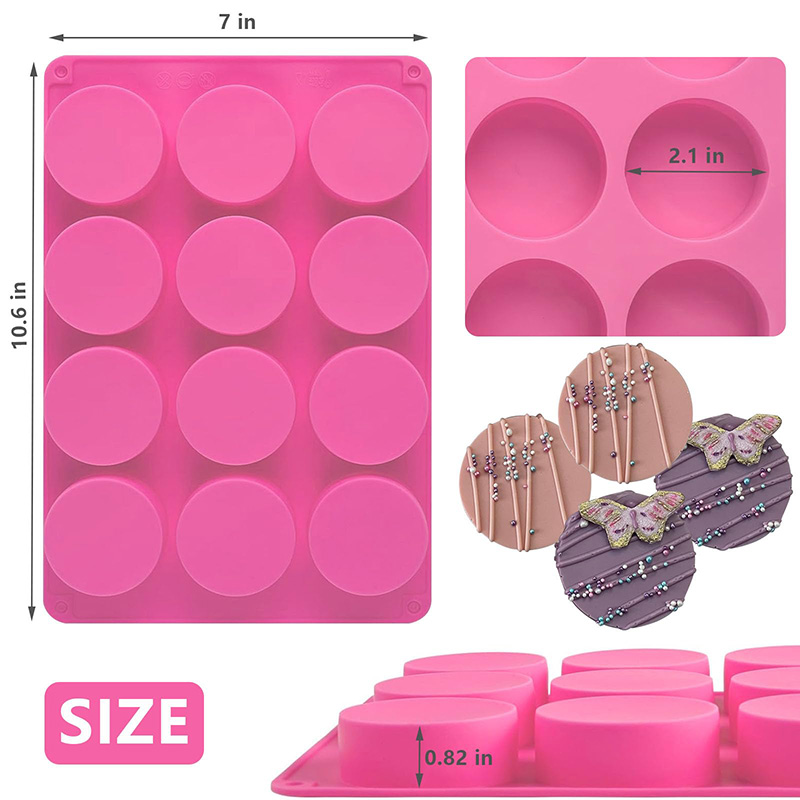 Round Silicone Molds 12-Cavity - Soap Making Organic ulasan dan harga