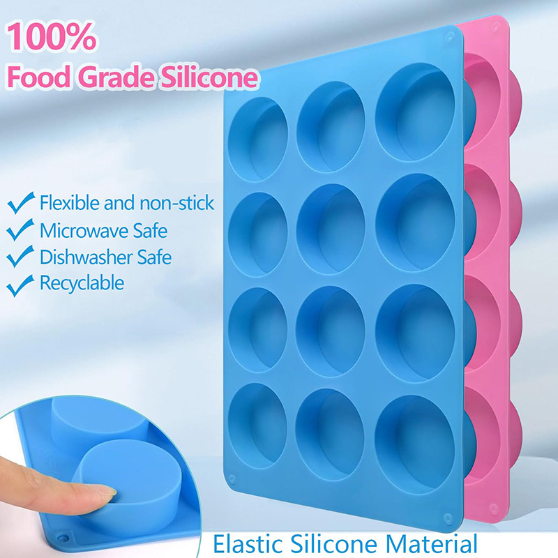 Round Silicone Molds 12-Cavity - Soap Making Organic ulasan dan harga