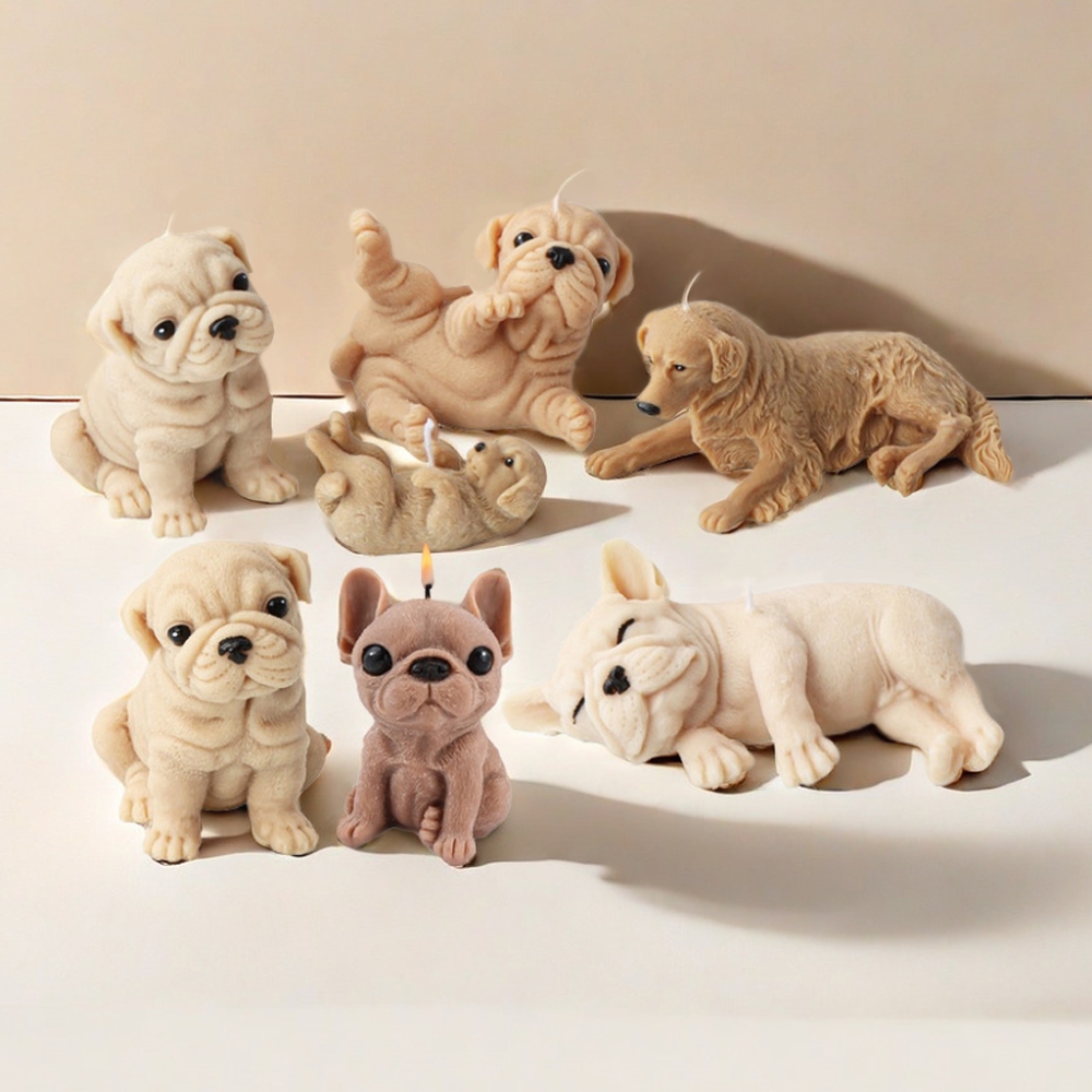 3D Dog Silicone Candle Molds S - Soap Making Chemical ulasan dan harga