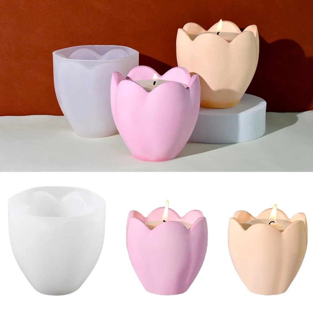 Tulip Candle Holder Silicone M - Soap Making Books ulasan dan harga
