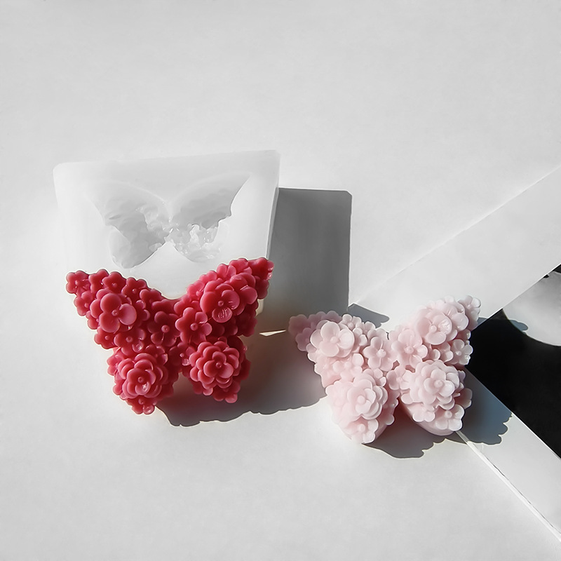 Rose Butterfly Candle Silicone - Soap Making Business ulasan dan harga