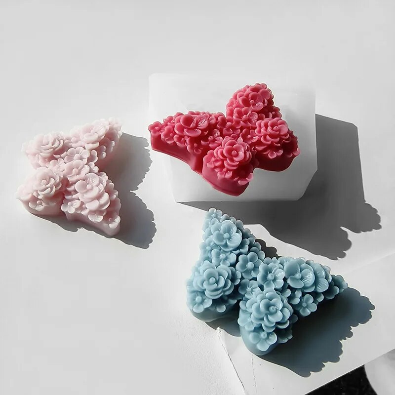 Rose Butterfly Candle Silicone - Soap Making Business ulasan dan harga