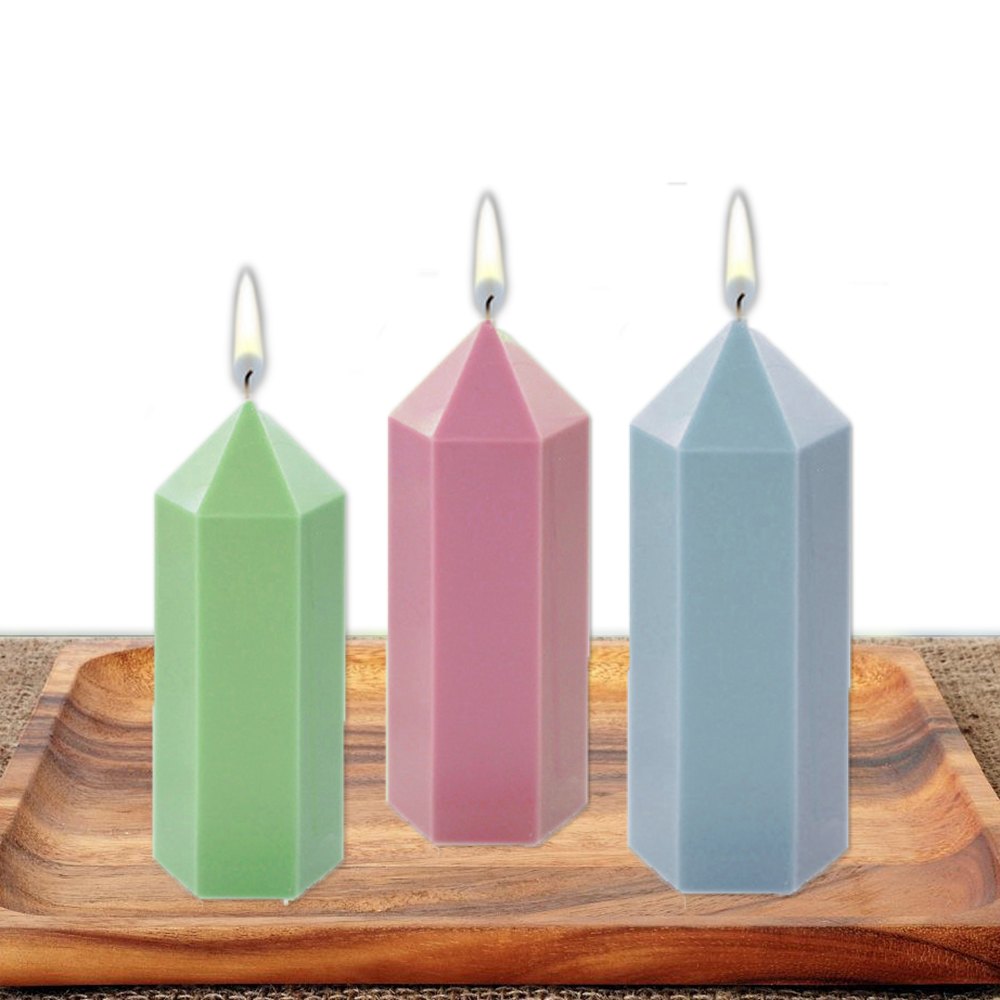 3D Hexagonal Column Candle Mol - Soap Making Business ulasan dan harga