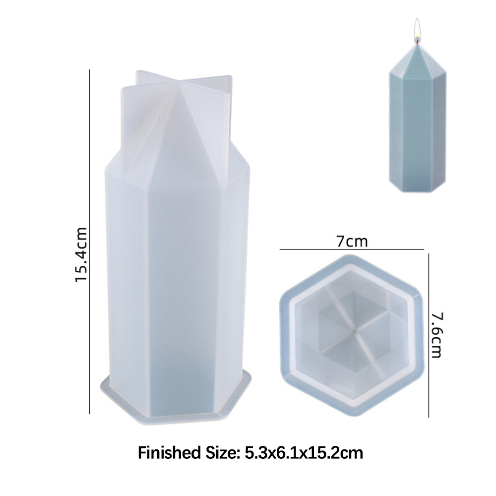 3D Hexagonal Column Candle Mol - Soap Making Business ulasan dan harga