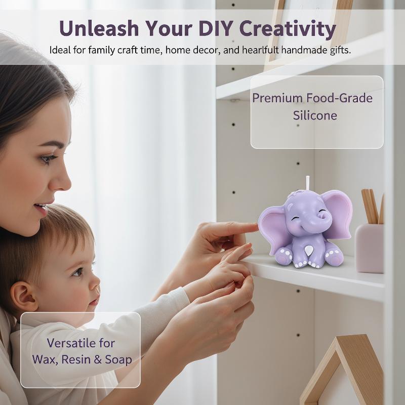 Cute 3D Elephant Silicone Cand - Soap Making Supplies ulasan dan harga
