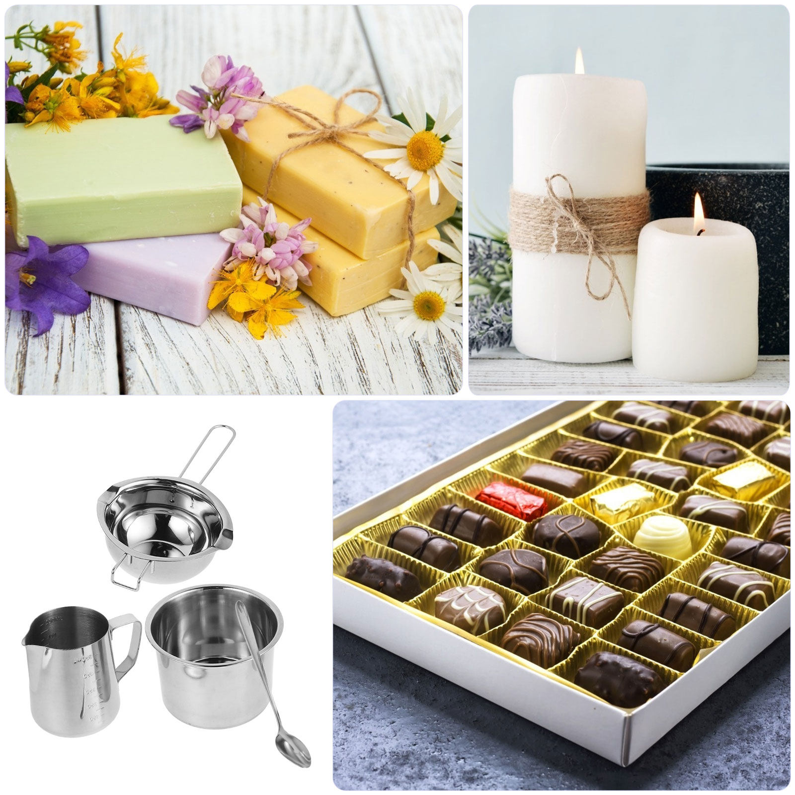 1Set Double Boiler Melting Pot - Soap Making Double Boiler ulasan dan harga