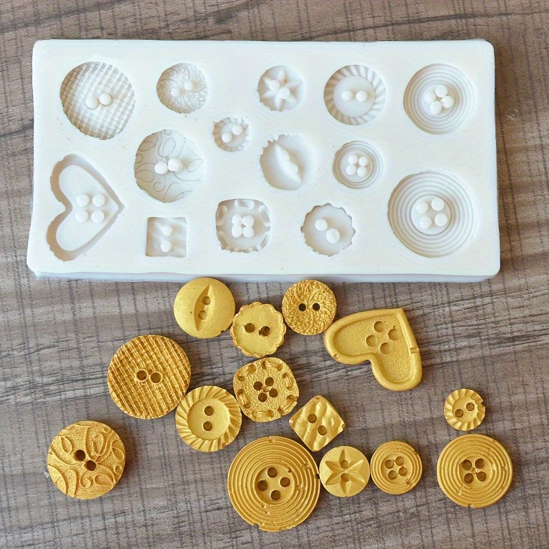 Buttons Shape Silicone Mold Si - Soap Making Organic ulasan dan harga