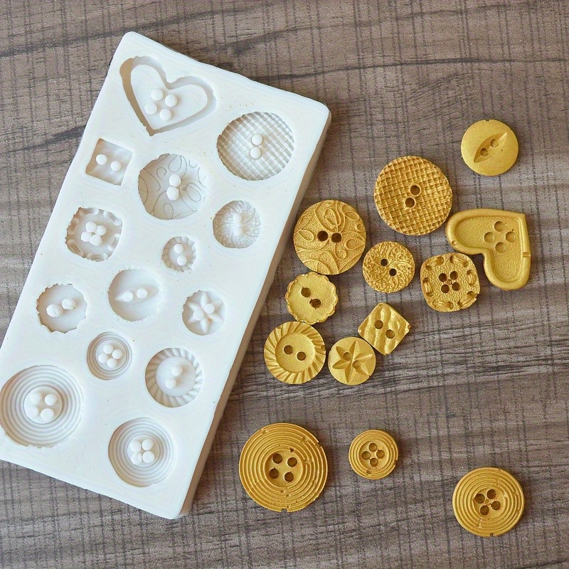 Buttons Shape Silicone Mold Si - Soap Making Organic ulasan dan harga