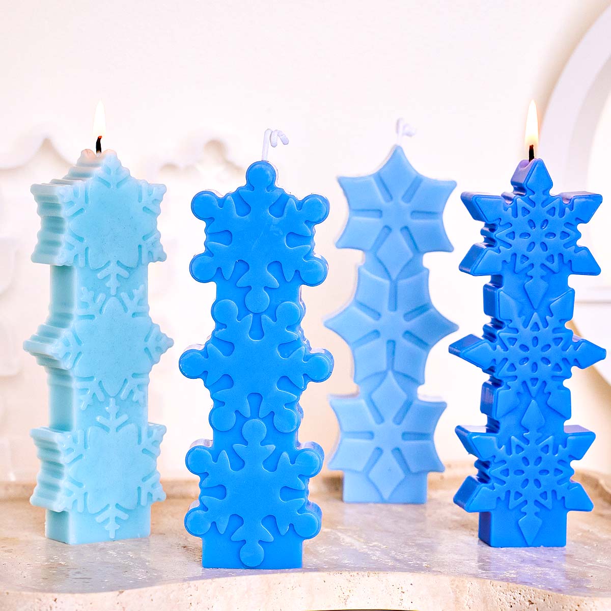 Christmas Snowflake Candle Mol - Soap Making In Home ulasan dan harga