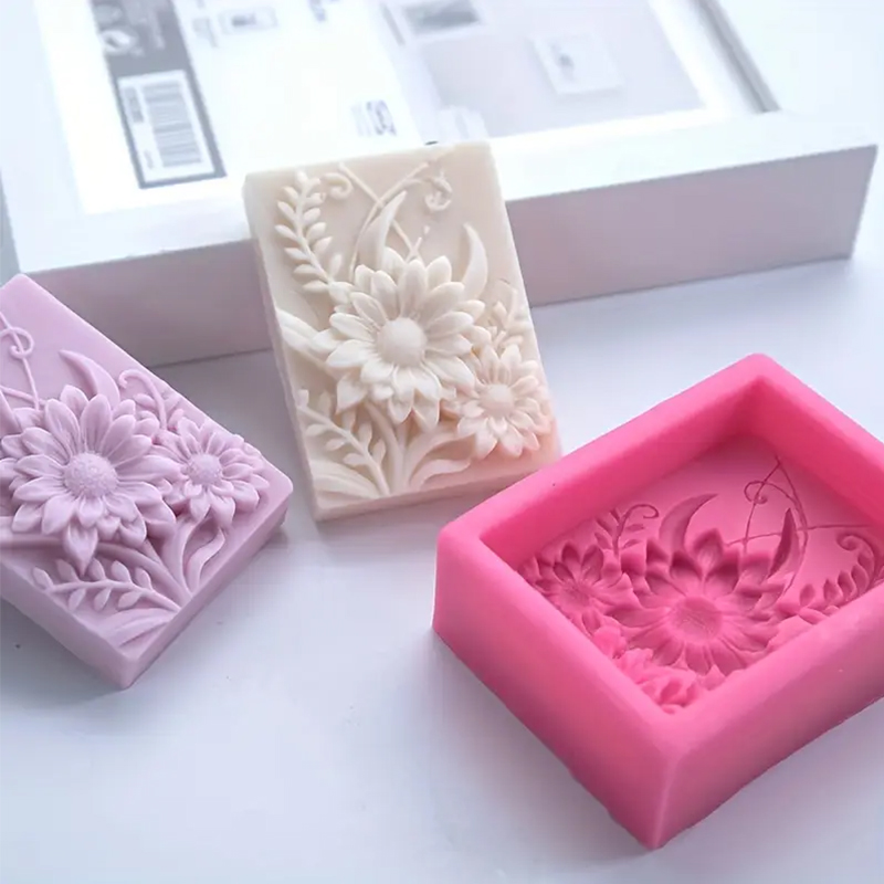 3D Flower Square Soap Silicone - Soap Making Chemical ulasan dan harga