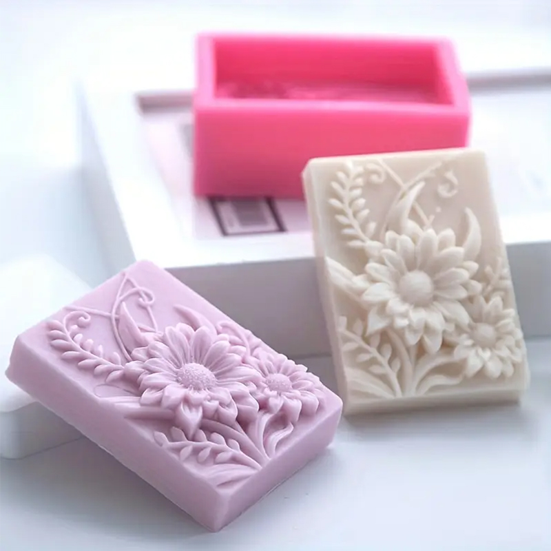 3D Flower Square Soap Silicone - Soap Making Chemical ulasan dan harga