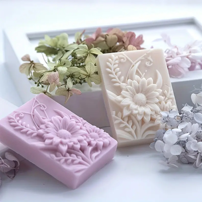 3D Flower Square Soap Silicone - Soap Making Chemical ulasan dan harga