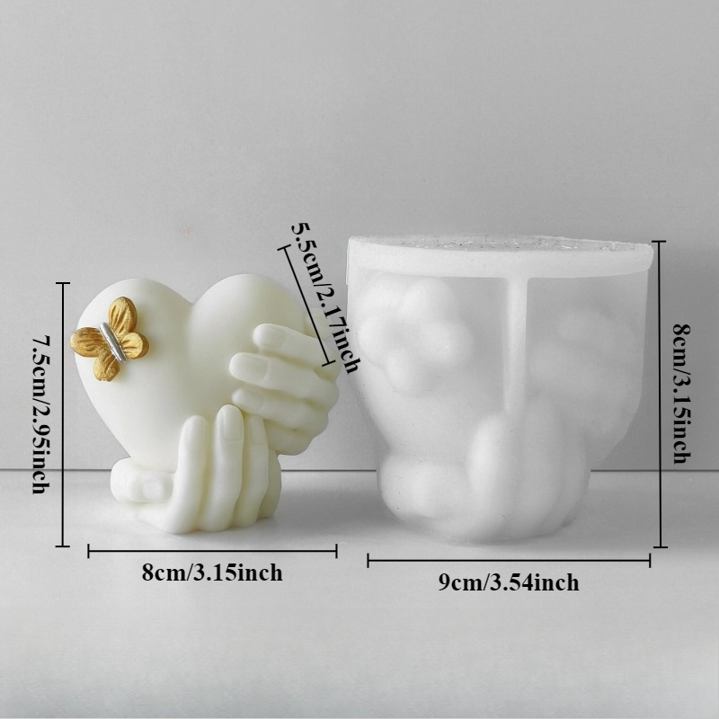 Hand Hold Love Silicone Candle - Soap Making Business ulasan dan harga