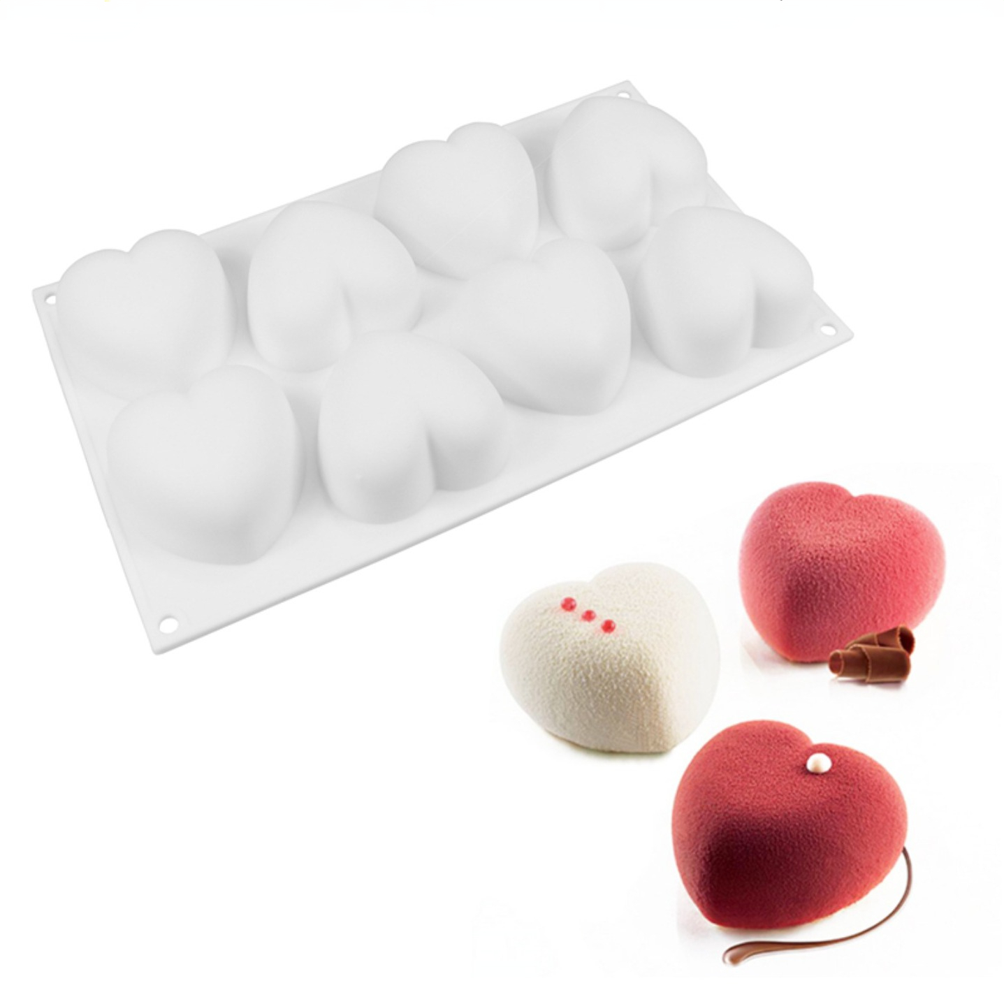 Love Heart Silicone Soap Mold  - Soap Making Tray ulasan dan harga