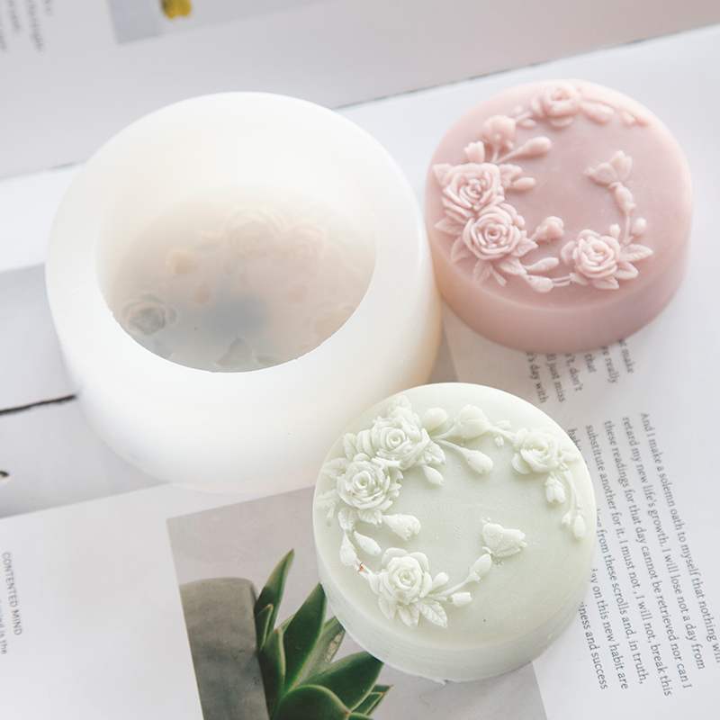 Round Shape Rose Flower Handma - Soap Making Chemical ulasan dan harga