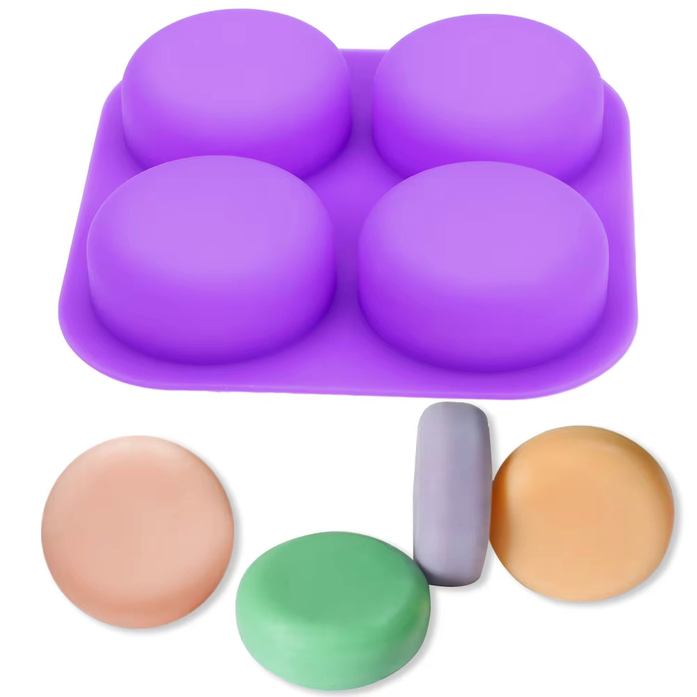1-2 PCS 4 Cavity Reusable Roun - Soap Making Tray ulasan dan harga