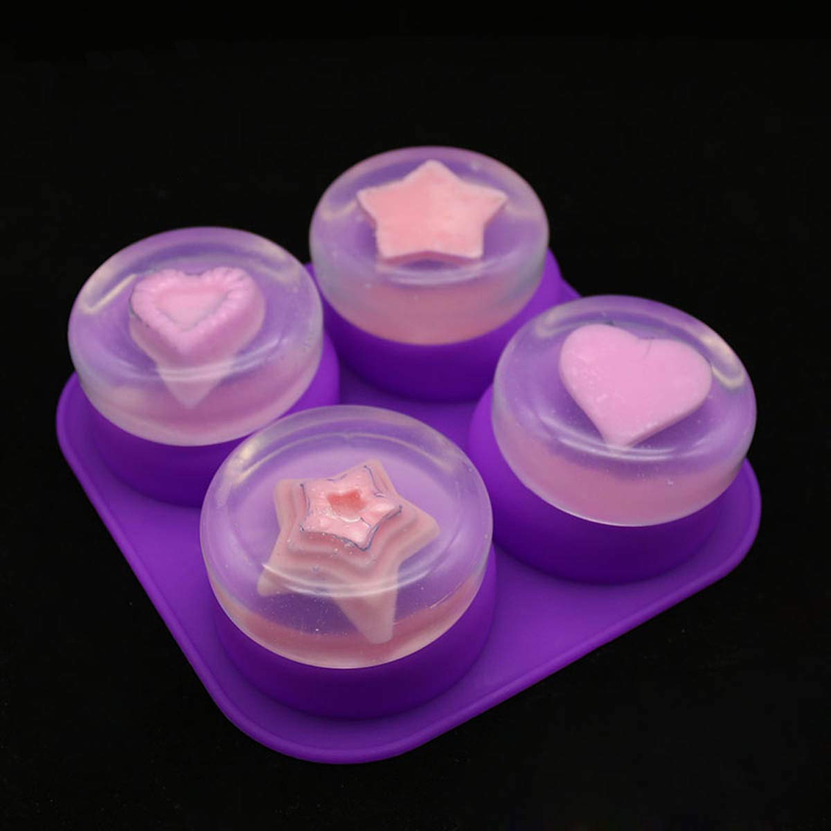 1-2 PCS 4 Cavity Reusable Roun - Soap Making Tray ulasan dan harga