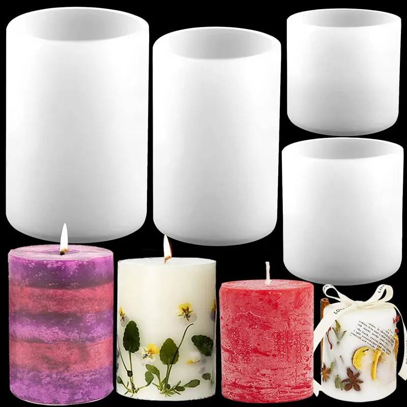 Cylinder Silicone Candle Molds - Soap Making Chemical ulasan dan harga