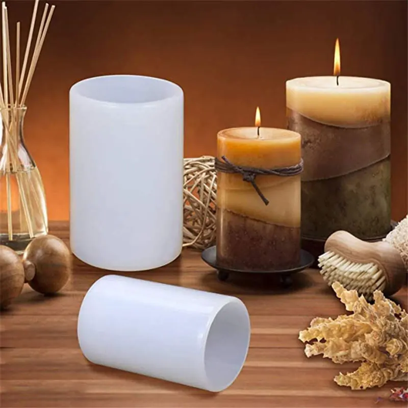 Cylinder Silicone Candle Molds - Soap Making Chemical ulasan dan harga