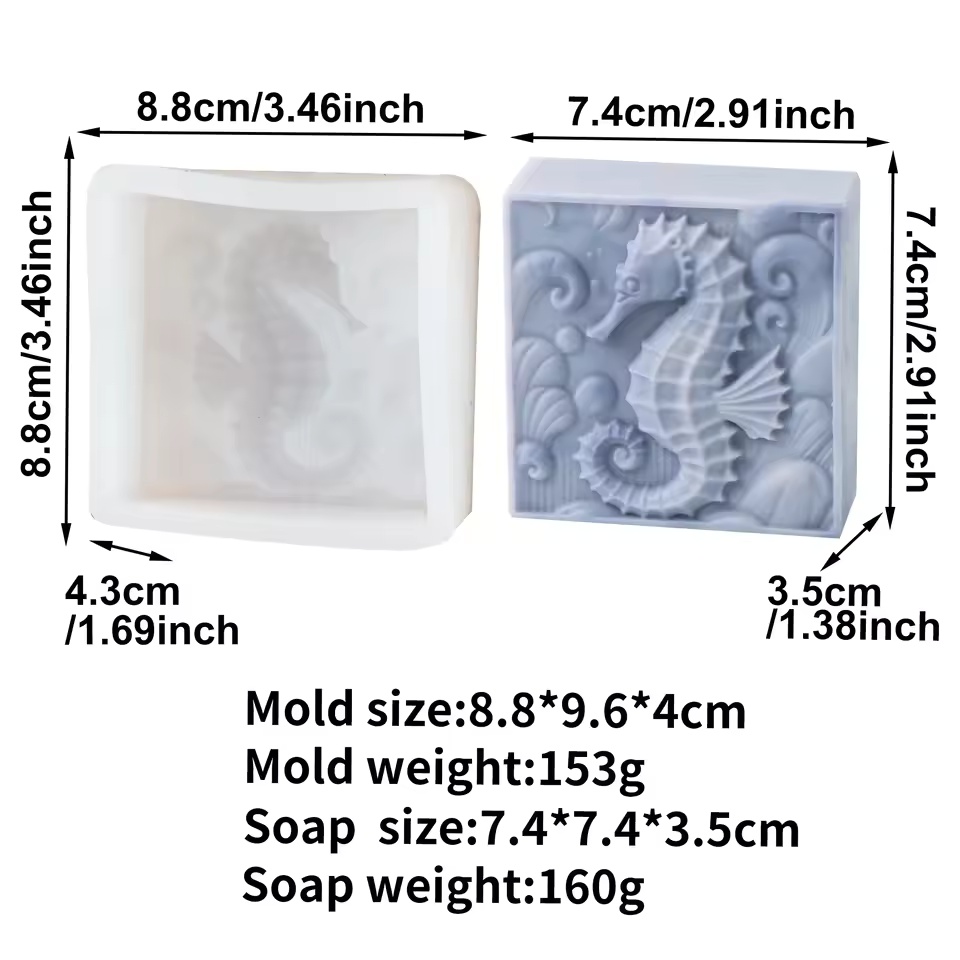 3D Seahorse Silicone Soap Mold - Soap Making In Home ulasan dan harga