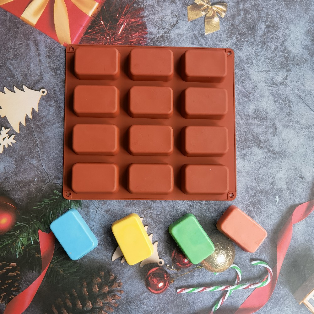 12 Cavity Square Silicone Soap - Soap Making Business ulasan dan harga