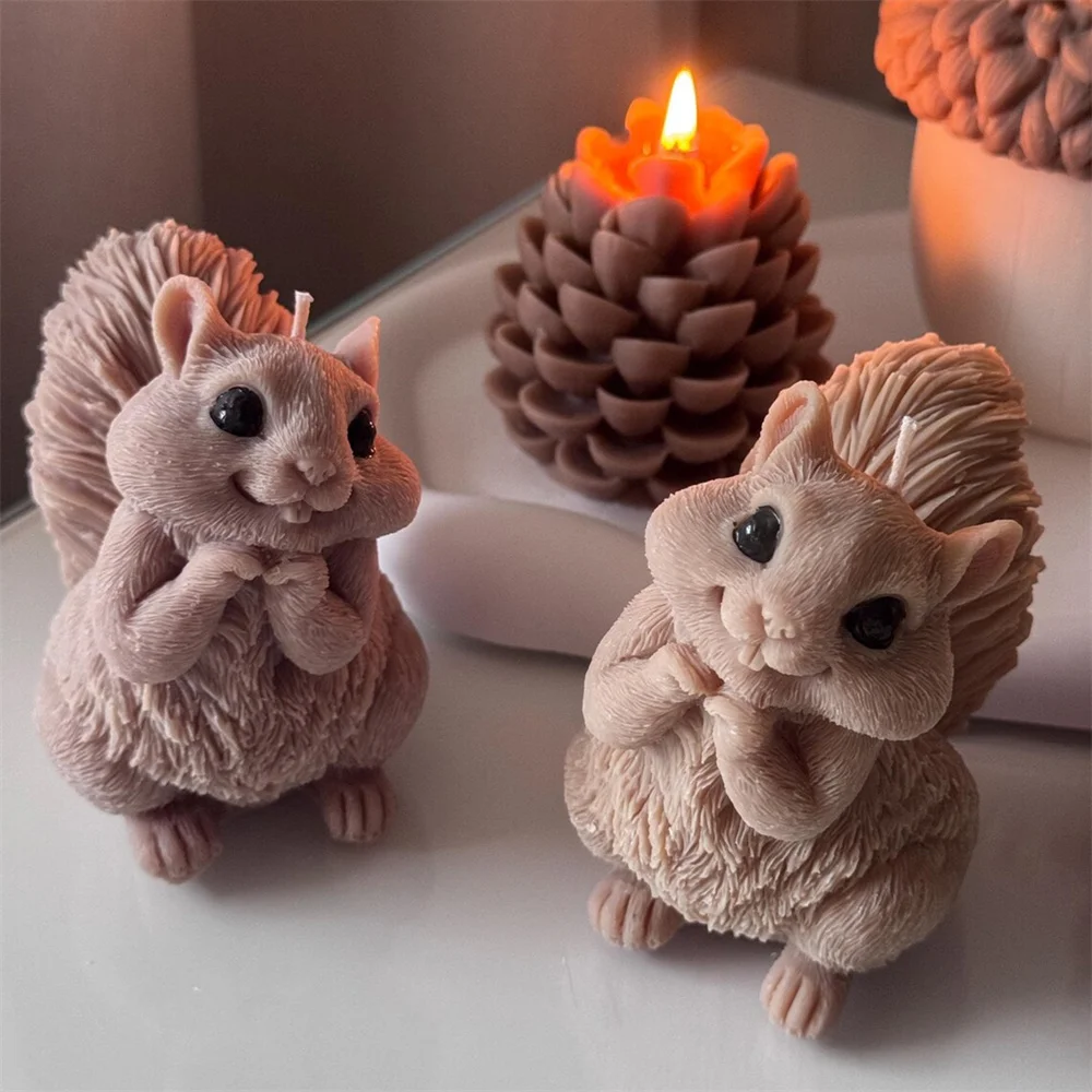 Cute Squirrel Candle Silicone  - Soap Making Chemical ulasan dan harga