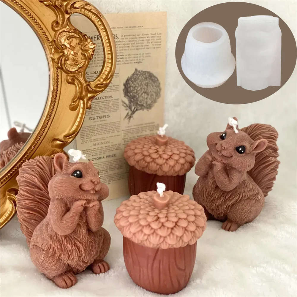 Cute Squirrel Candle Silicone  - Soap Making Chemical ulasan dan harga