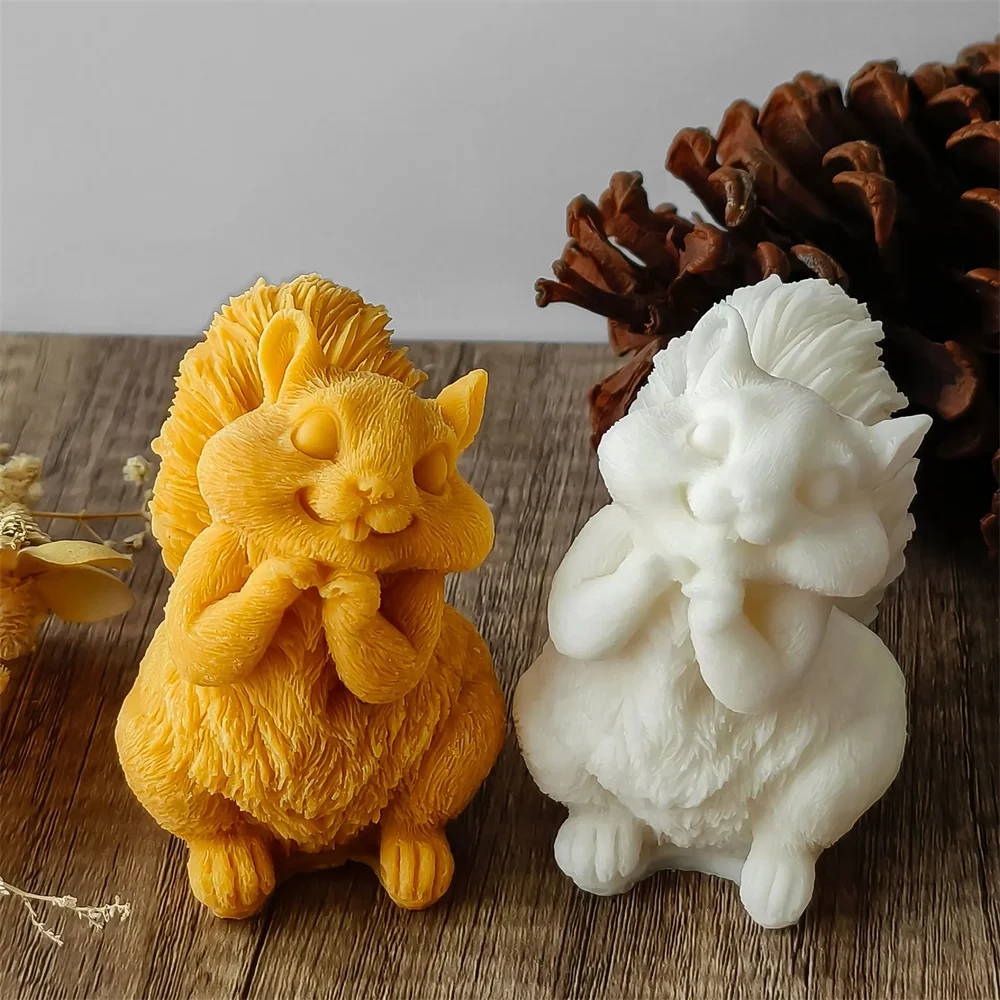 Cute Squirrel Candle Silicone  - Soap Making Chemical ulasan dan harga