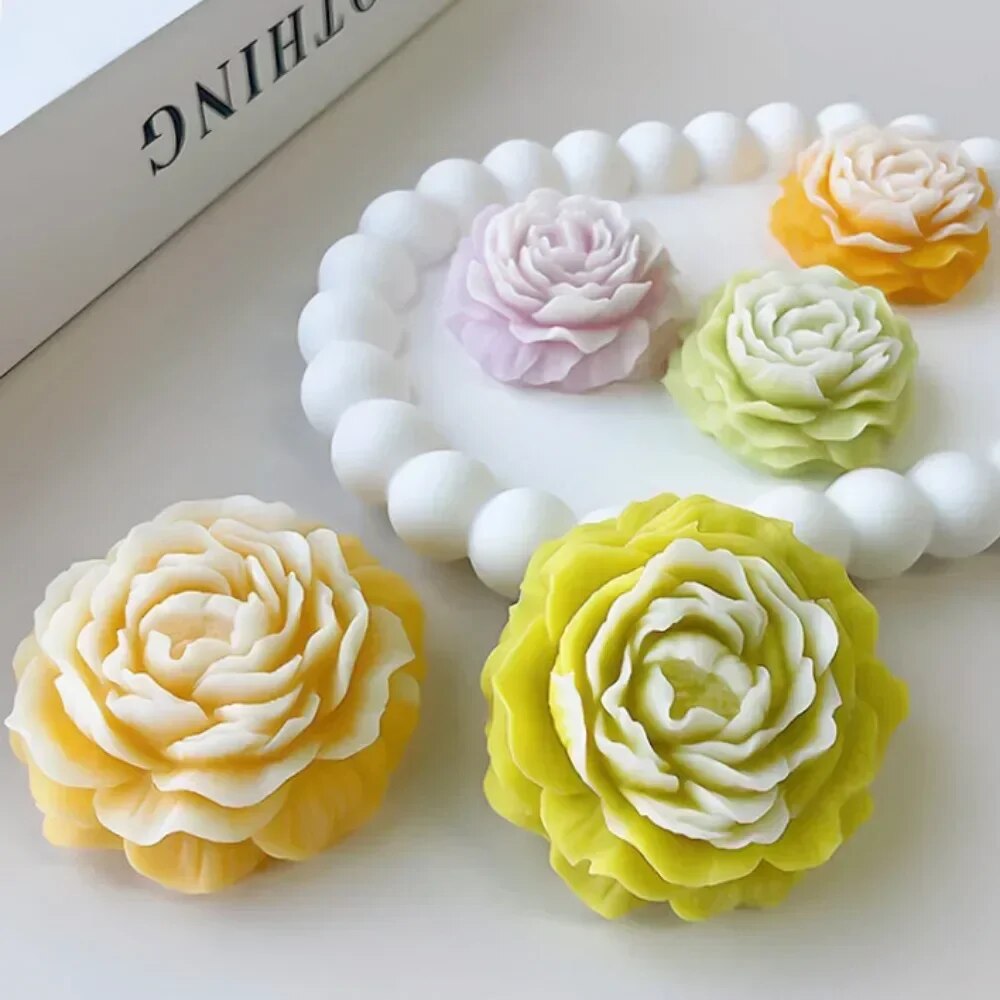 3D Peony Candle Silicone Mold  - Soap Making In Home ulasan dan harga
