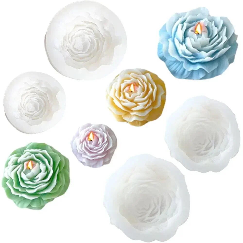 3D Peony Candle Silicone Mold  - Soap Making In Home ulasan dan harga