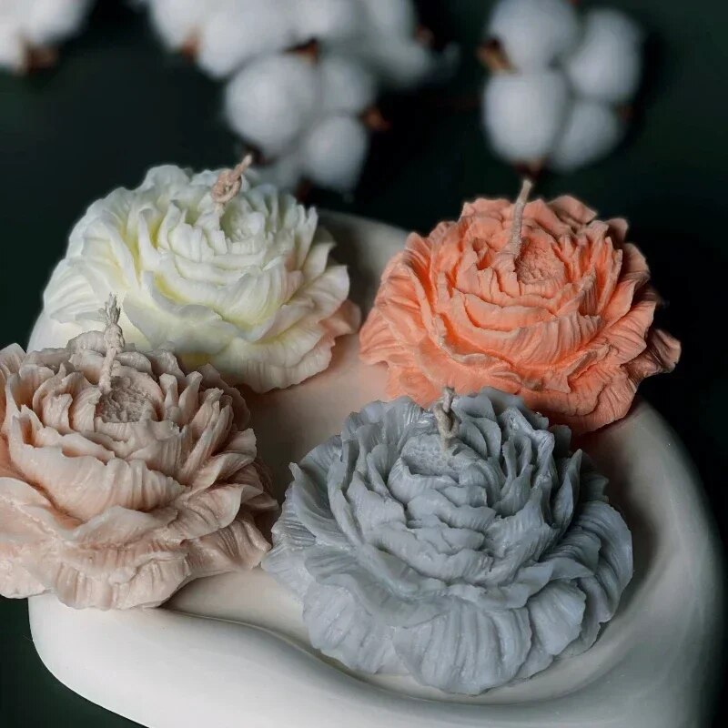3D Peony Candle Silicone Mold  - Soap Making In Home ulasan dan harga