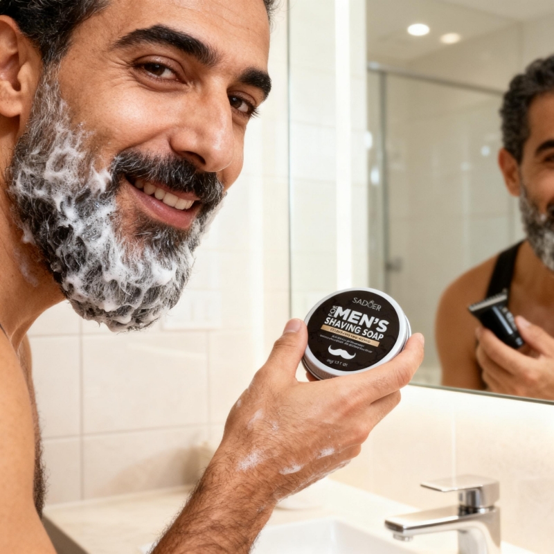 60g Men's Shaving Soap Contain - Soap Making Olive Oil ulasan dan harga